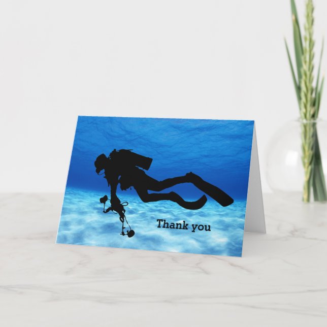 Carte De Remerciements Plongée sous-marine (Devant)