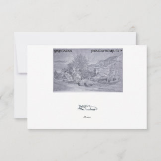 Carte De Remerciements Pluie routière