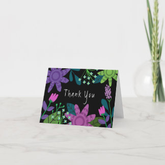Carte De Remerciements Plutôt Coloré Floral