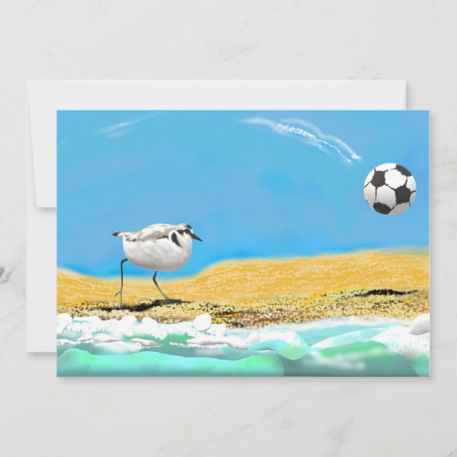 Carte De Remerciements Pluvier de Milou et Soccerball (Devant)