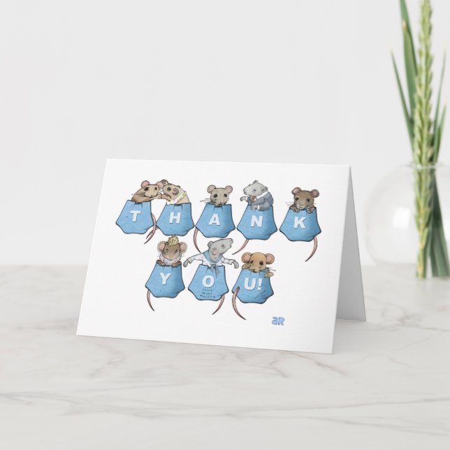 Carte de remerciements Pocket Mice (Devant)