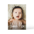 Poignée moderne photo Baby shower personnalisé