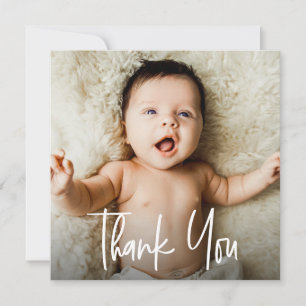 Carte De Remerciements Poignée unique personnalisé Baby shower photo