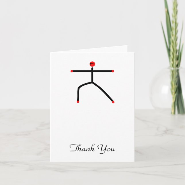 Carte De Remerciements Point de figure 2 yoga. (Devant)