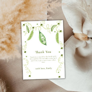 Carte De Remerciements Pois doux minimaliste dans le Baby shower de pois