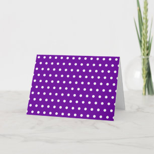 Carte De Remerciements Pois violets et blancs