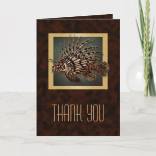 Carte De Remerciements Poisson brun cadre masculin masculin
