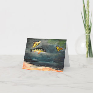 Carte De Remerciements Poissons et papillons par Winslow Homer