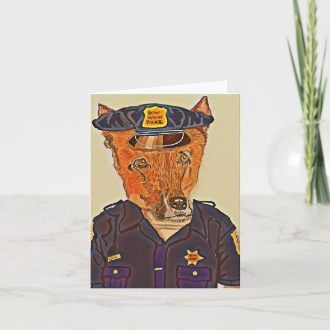 Carte De Remerciements Police de Bow Wow (Devant)