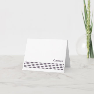 Carte De Remerciements Polka Dot Stripe Blank Note