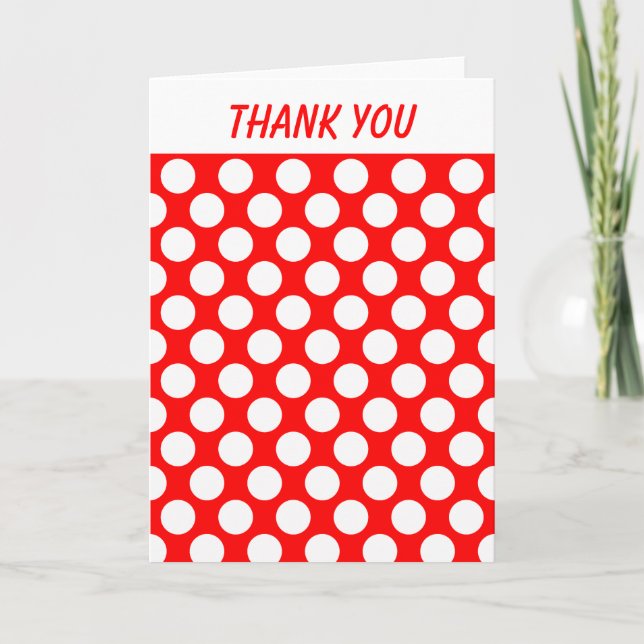 Carte De Remerciements Polka Dots (Devant)