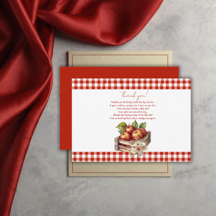 Carte De Remerciements Pomme de mon oeil Baby shower Red Orchard