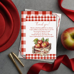 Carte De Remerciements Pomme de mon oeil Baby shower Red Orchard