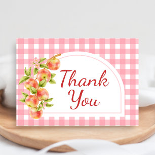 Carte De Remerciements Pomme de Nos Yeux Baby Shower Gingham