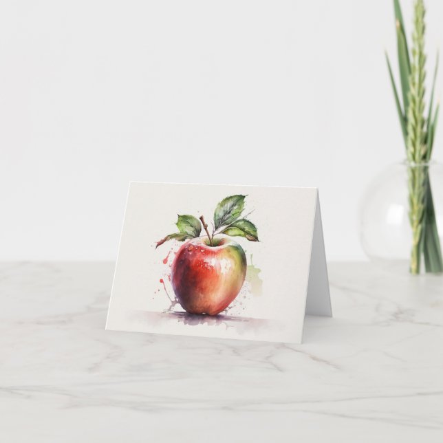 Carte De Remerciements Pomme vide (Devant)