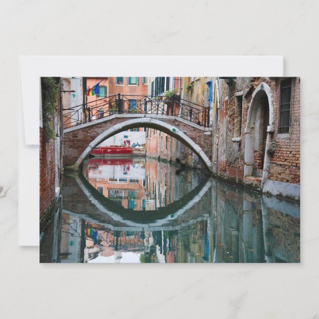 Carte De Remerciements Pont sur le canal de Venise (Devant)