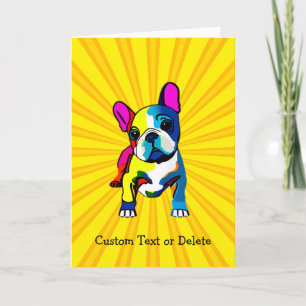 Carte De Remerciements Pop Art Bulldog français