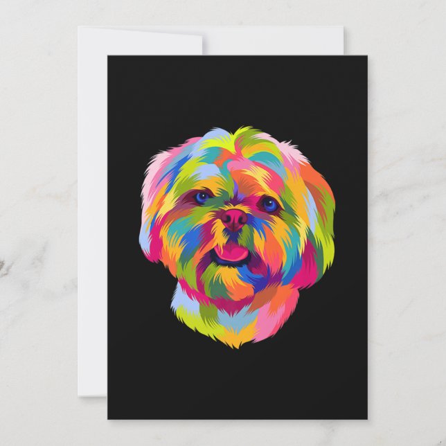 Carte De Remerciements Pop Art Shih Tzu Cute Propriétaire Du Puppy (Devant)