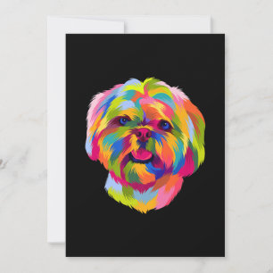 Carte De Remerciements Pop Art Shih Tzu Cute Propriétaire Du Puppy