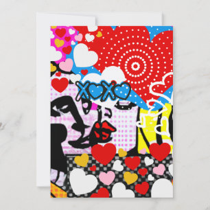 Carte De Remerciements Pop Art Valentine