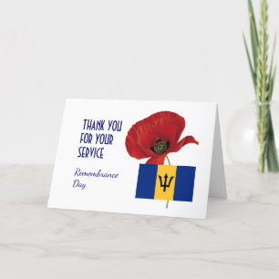 Carte De Remerciements Poppy   Anciens combattants   JOUR DU SOUVENIR   I