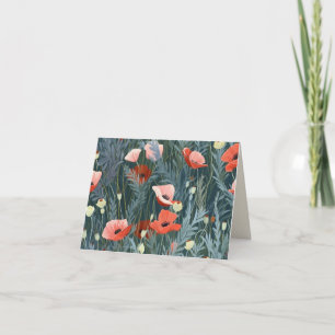 Carte De Remerciements Poppy Summer Meadow