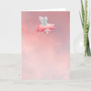 Carte De Remerciements Porcelets volants