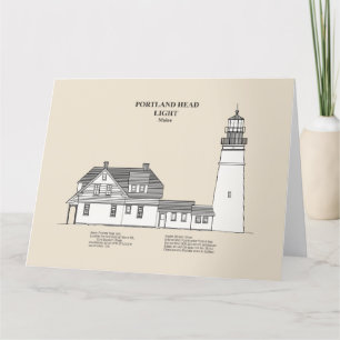 Carte De Remerciements Portland Head Lighthouse - Maine - SBD