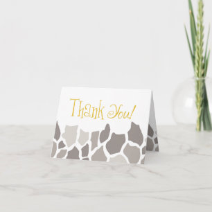 Carte De Remerciements Portrait de Giraffe Safari Thank You Card