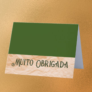 Carte de remerciements portugaise d'Obrigada