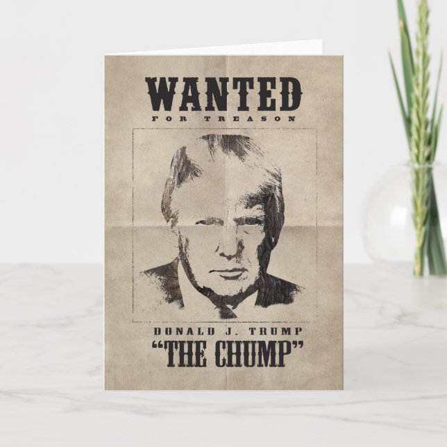 Carte De Remerciements Poster Recherché de Trump - Trump (Devant)