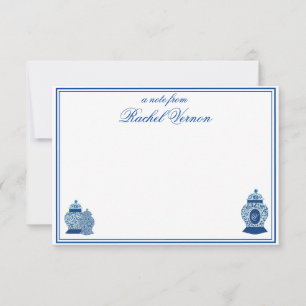 Carte De Remerciements Pot à gingembre en chinoiserie de Versailles, mono