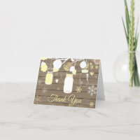 Pot Mason Jar Flocon de Neige d'Hiver Rustique Jau