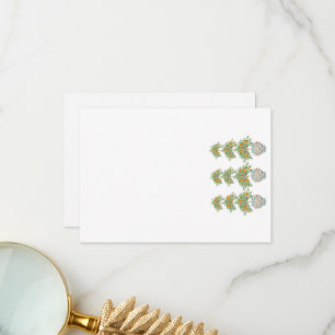 Carte De Remerciements Pots en gingembre à topiaire d'arbres d'orange