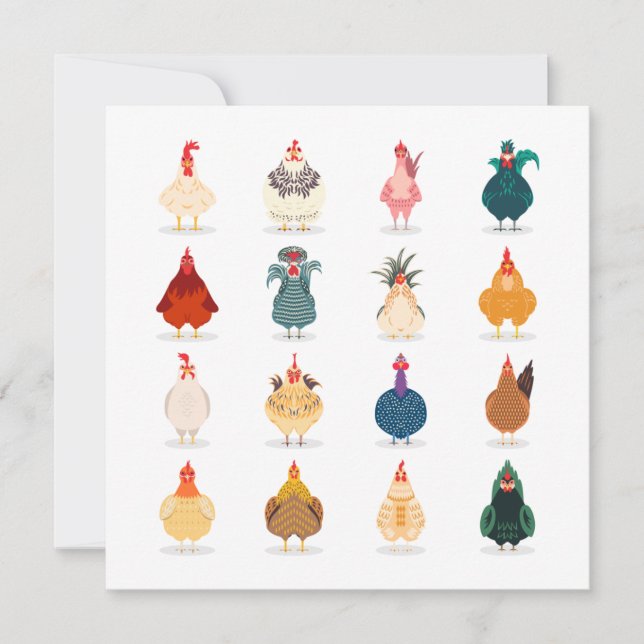 Carte De Remerciements  Poulet mou (Devant)