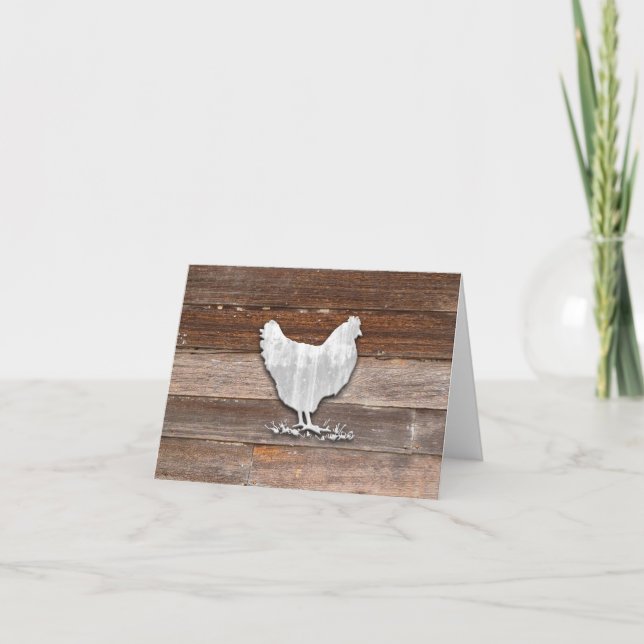 Carte De Remerciements Poulets rustiques (planches Brown) (Devant)