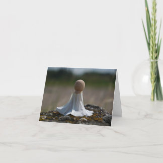 Carte De Remerciements Poupée sensuelle enveloppée dans une robe de fleur