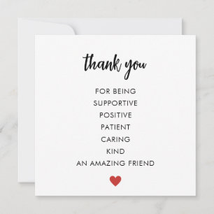 Carte de remerciements Pour Ami