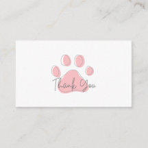 Carte de remerciements pour animaux de compagnie, 