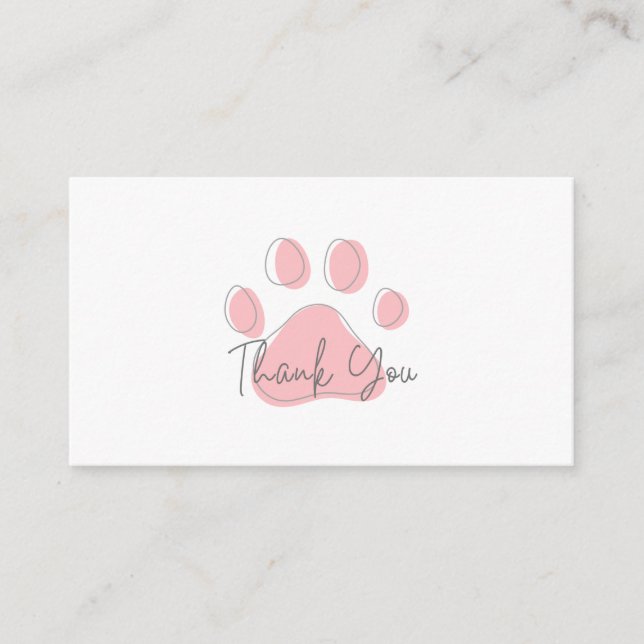 Carte de remerciements pour animaux de compagnie,  (Devant)