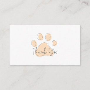 Carte de remerciements pour animaux de compagnie, 
