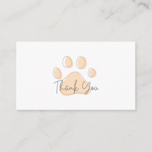 Carte de remerciements pour animaux de compagnie,  (Devant)