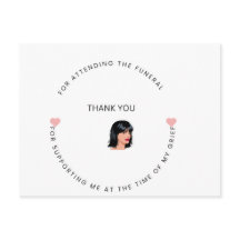 Carte de remerciements pour assister aux funéraill
