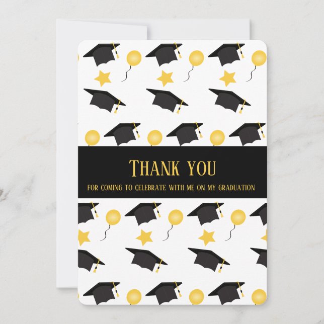 Carte De Remerciements Pour célébrer mon Motif de Casquette diplômé (Devant)