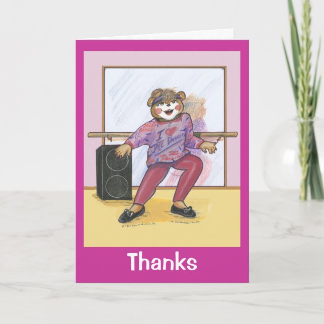 Carte de remerciements pour instructeur de danse (Devant)
