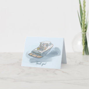 Carte de remerciements pour le mariage sur la plag