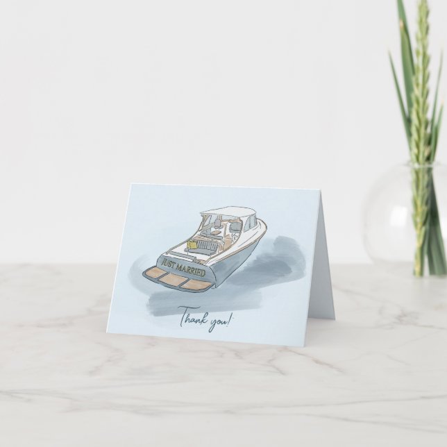 Carte de remerciements pour le mariage sur la plag (Devant)