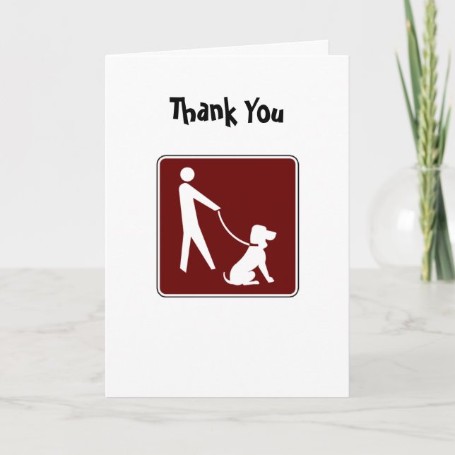 Carte De Remerciements Pour les chiens et leurs marcheurs ! (Devant)