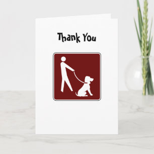 Carte De Remerciements Pour les chiens et leurs marcheurs !
