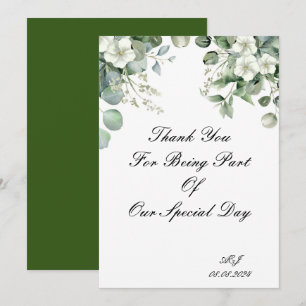 CARTE DE REMERCIEMENTS POUR MARIAGE